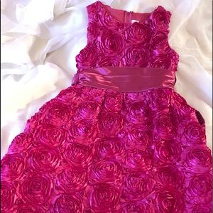 Rare Editions Fuchsia Rose Dress